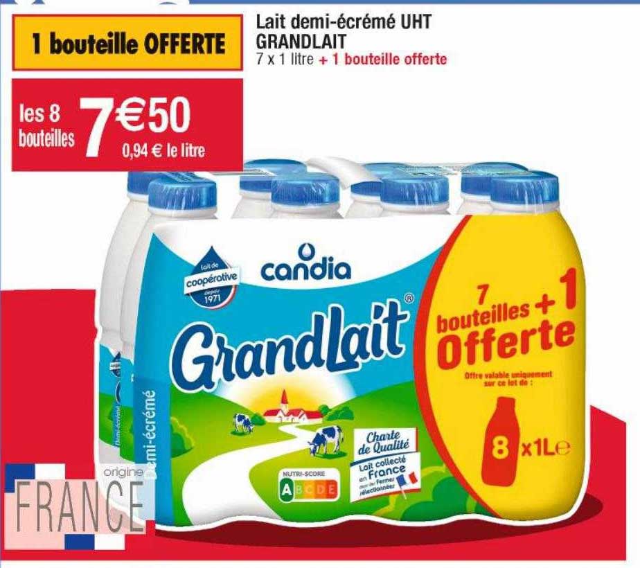 lait demi-écrémé uht grand lait