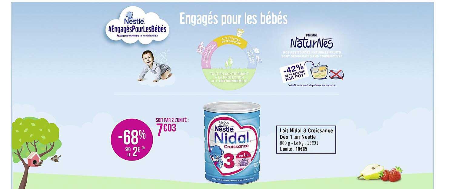 Lait Nidal 3 Croissance Dès 1 An Nestlé