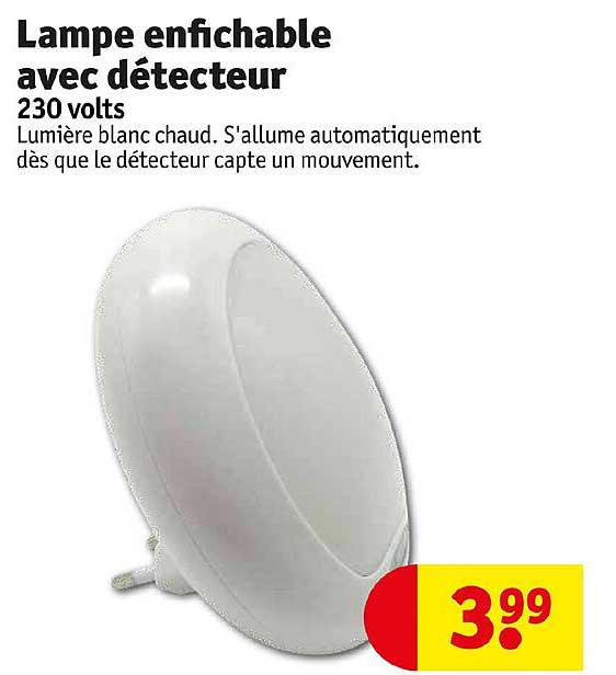 lampe enfichable avec détecteur