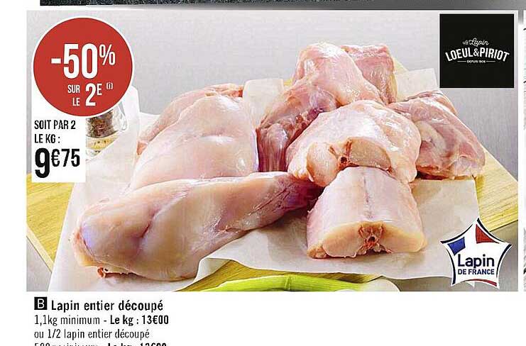Lapin Entier Découpé Loeul & Piriot