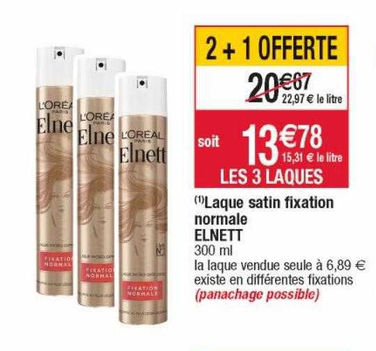 laque satin fixation normale elnett