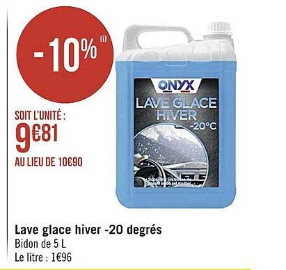 lave glace hiver -20 degrés