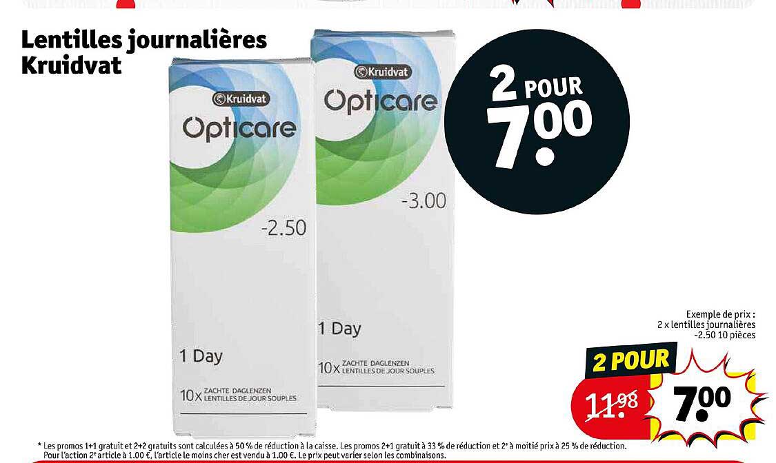 lentilles journalières kruidvat