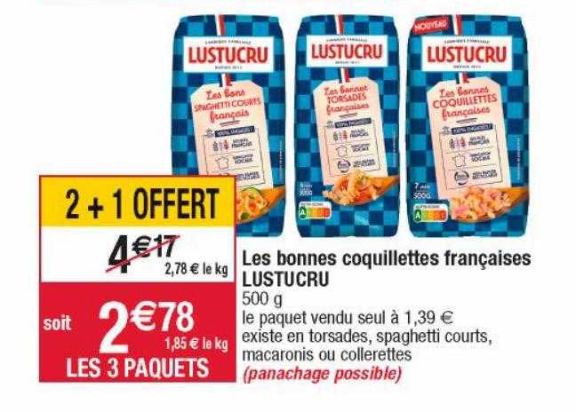 les bonnes coquillettes françaises lustucru
