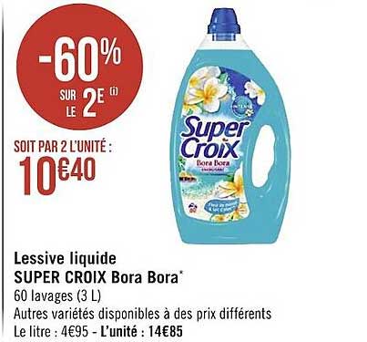Lessive Liquide Super Croix Bora Bora