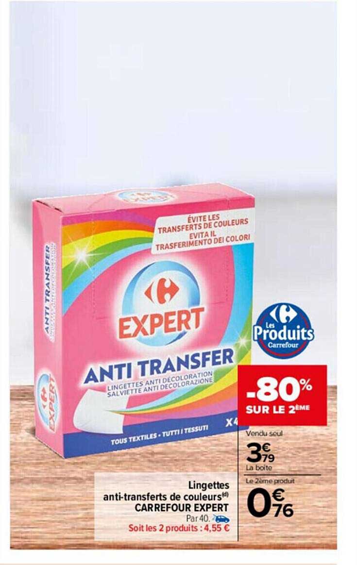 Lingettes Anti-transferts De Couleurs Carrefour Expert