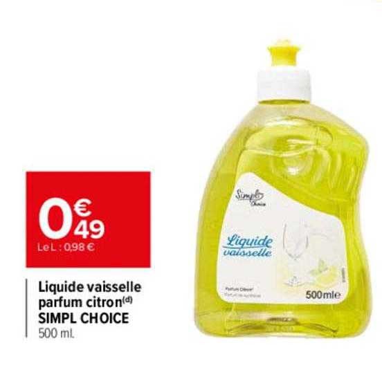 Liquide Vaisselle Parfum Citron Simpl Choice