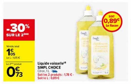 liquide vaisselle simpl choice