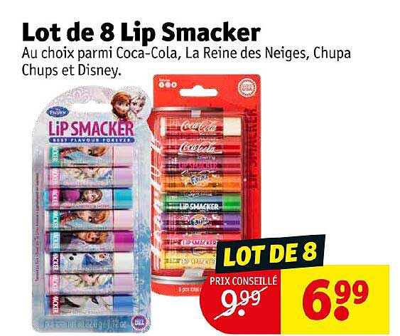 lot de 8 lip smacker