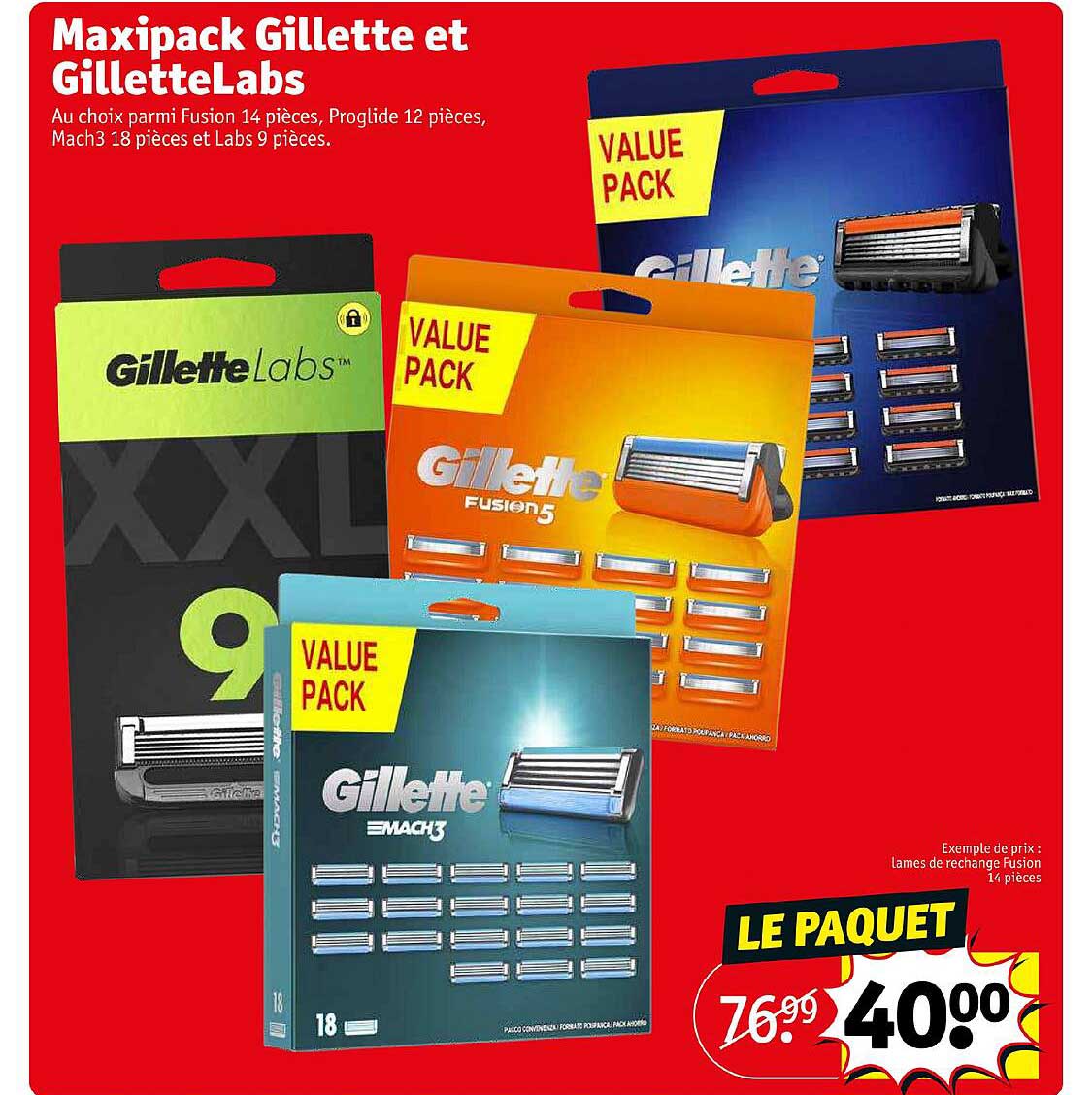 maxipack gillette et gillettelabs