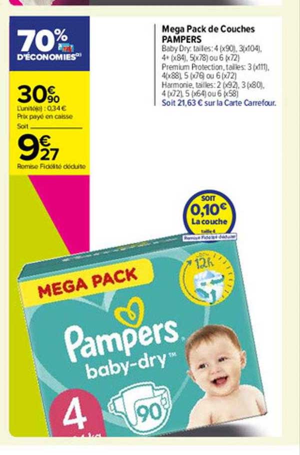Mega Pack De Couches Pampers