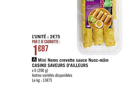 mini nems crevette sauce nuoc-mâm casino saveurs d'ailleurs