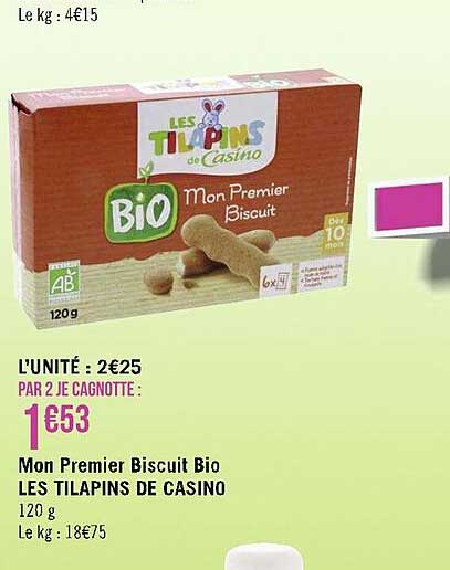 mon premier biscuit bio les tilapins de casino
