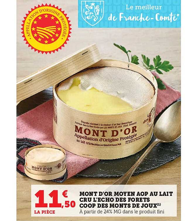 Mont D'or Moyen Aop Au Lait Cru L'écho Des Forets Coop Des Monts De Joux