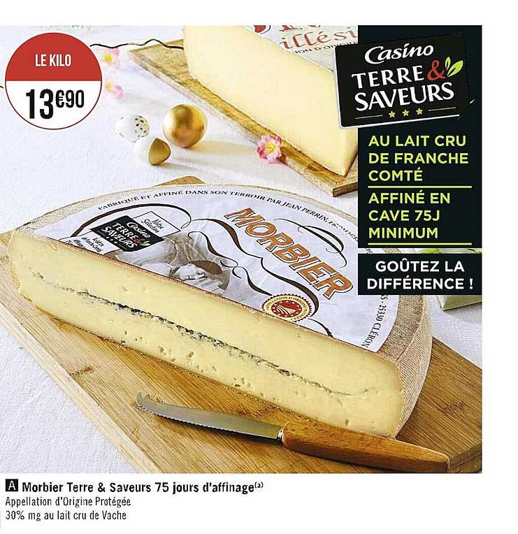 morbier terre & saveurs 75 jours d'affinage