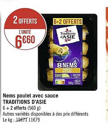 nems poulet avec sauce traditions d'asie