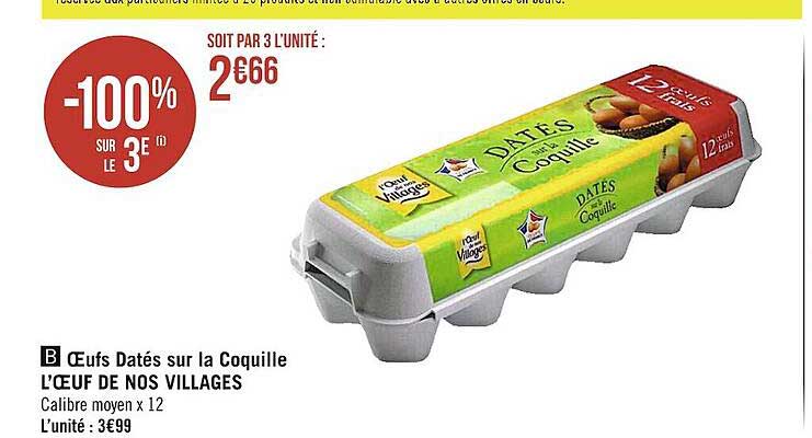 œufs datés sur la coquille l’œuf de nos villages