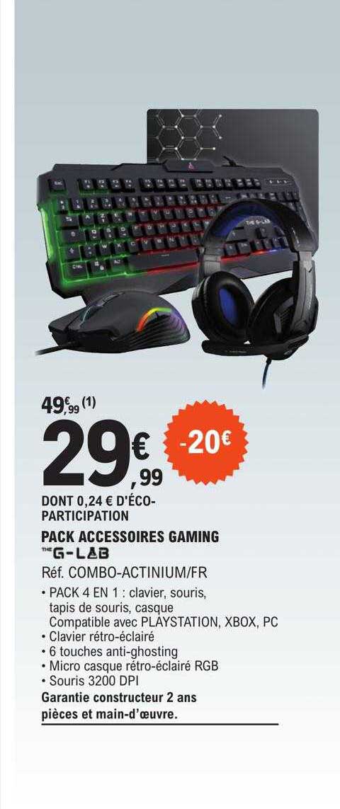 pack accessoires gaming g-lab