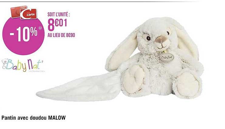 pantin avec doudou malow baby nat'