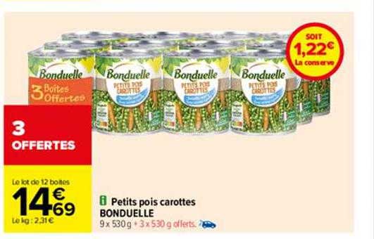 Petits Pois Carottes Bonduelle