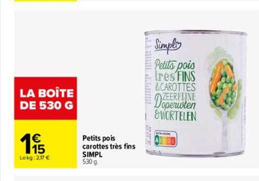 petits pois carottes très fins simpl