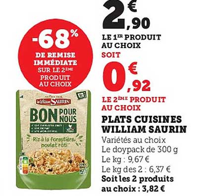 plats cuisinés william saurin