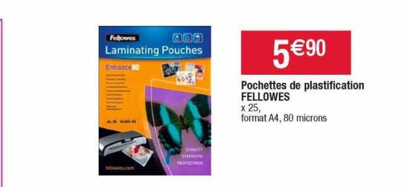 pochettes de plastification fellowes