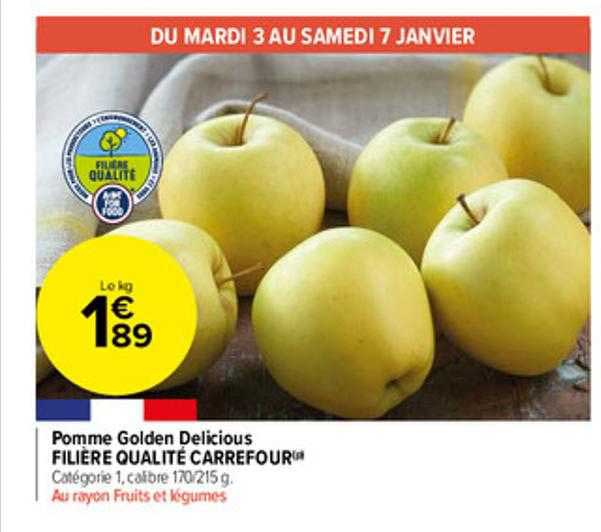 pomme golden delicious filière qualité carrefour