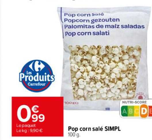 pop corn salé simpl