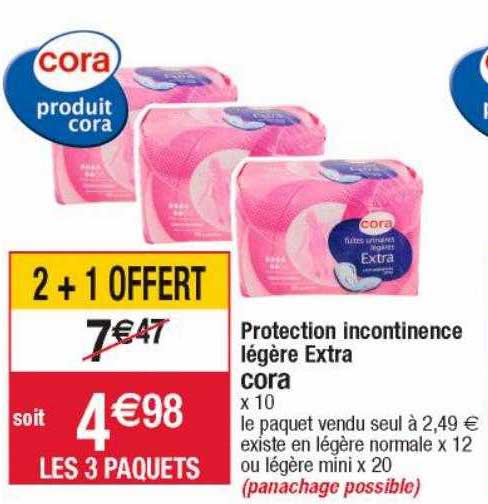 Protection Incontinence Légère Extra Cora