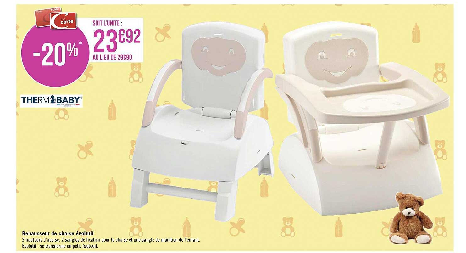 rehausseur de chaise évolutif therm & baby
