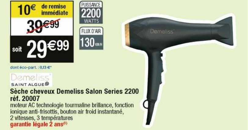 sèche-cheveux demeliss salon series 2200 20007