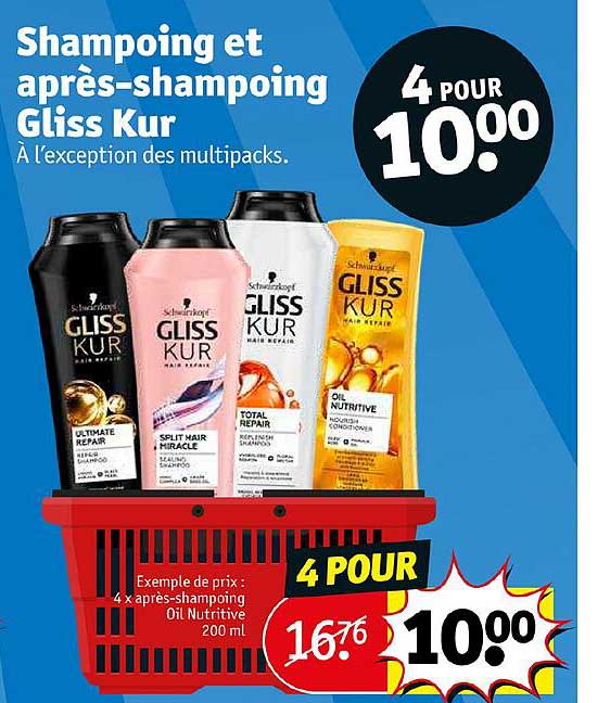 shampoing et après-shampoing gliss kur