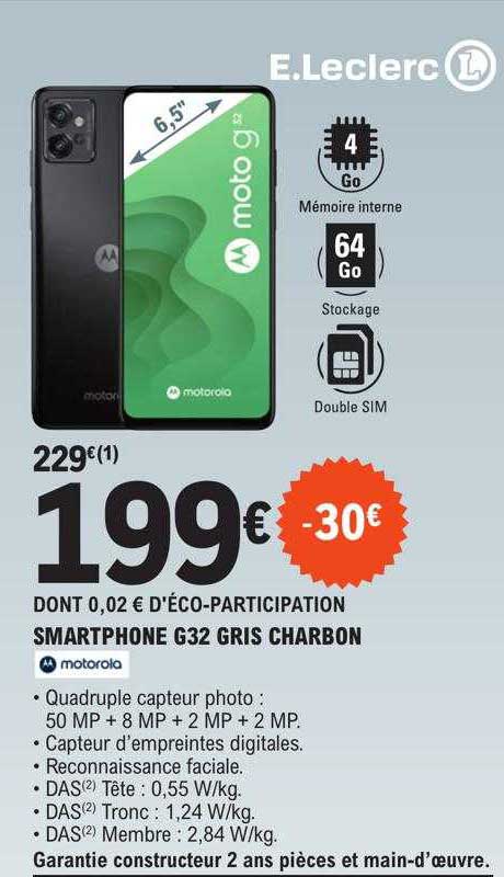 Smartphone G32 Gris Charbon Motorola
