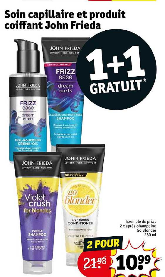 soin capillaire et produit coiffant john frieda