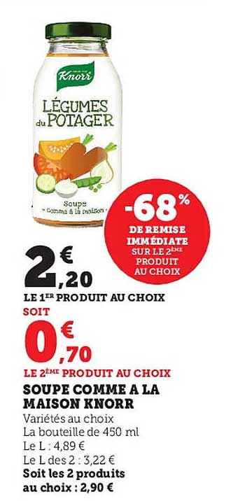 soupe comme à la maison knorr