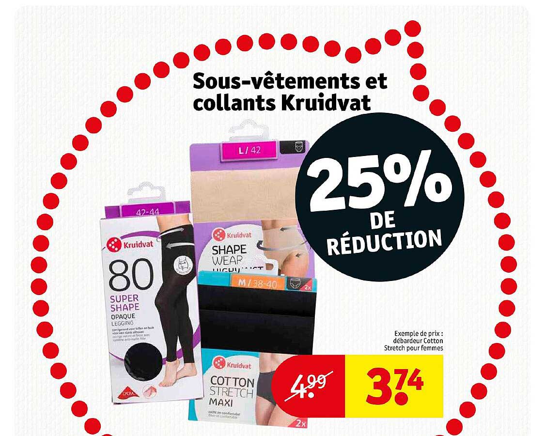 sous-vêtements et collants kruidvat