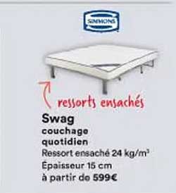 swag couchage quotidien simmons