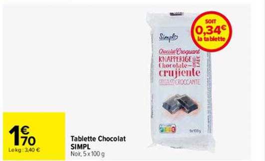 Tablette Chocolat Simpl
