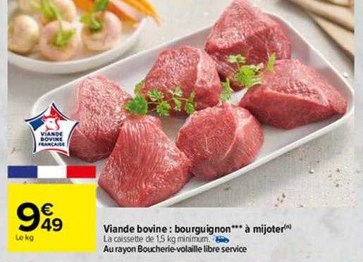 Viande Bovine : Bourguignon à Mijoter