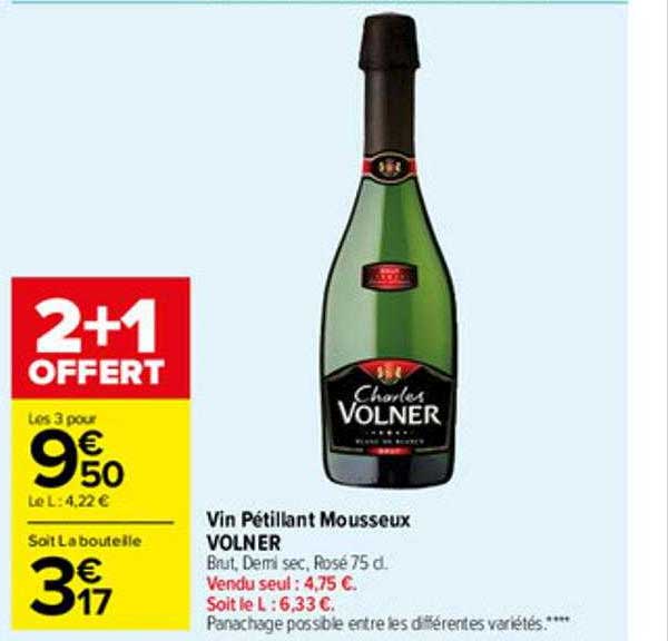 vin pétillant mousseux volner