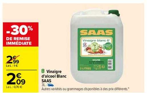 vinaigre d'alcool blanc saas