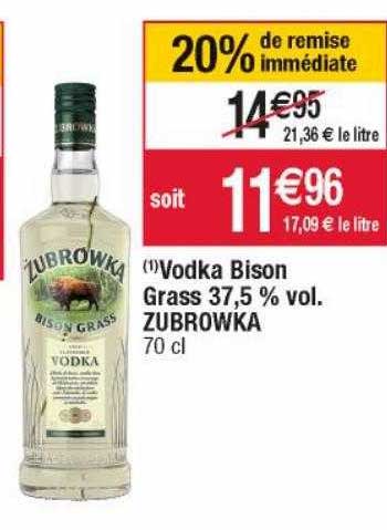 vodka bison grass 37,5% vol. zubrowka