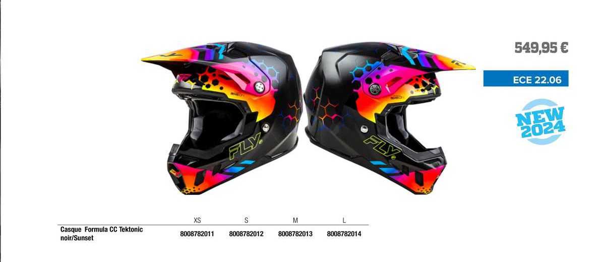 casque formula cc tektonic noir/sunset fly