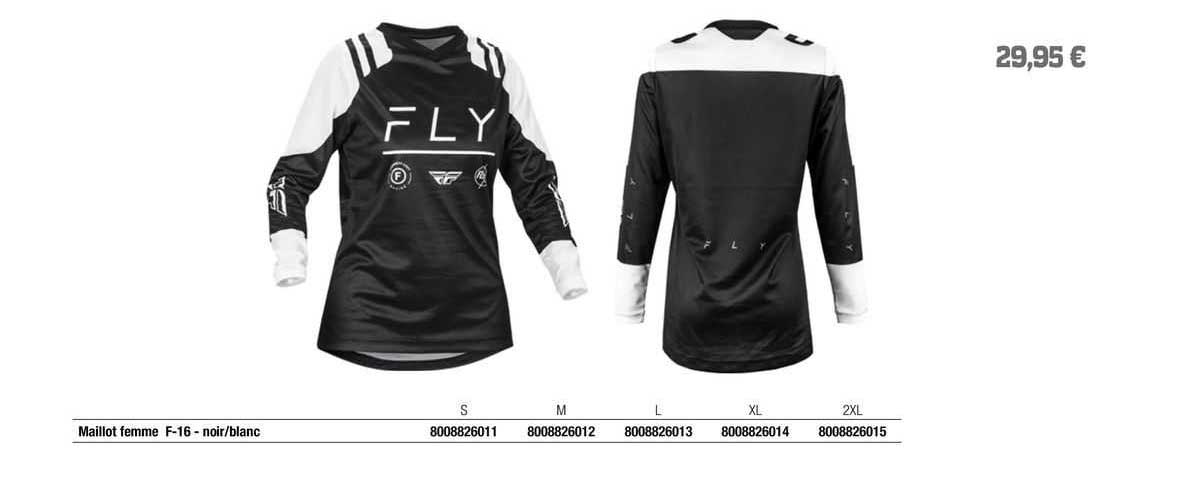 maillot femme f-16 - noir/blanc fly