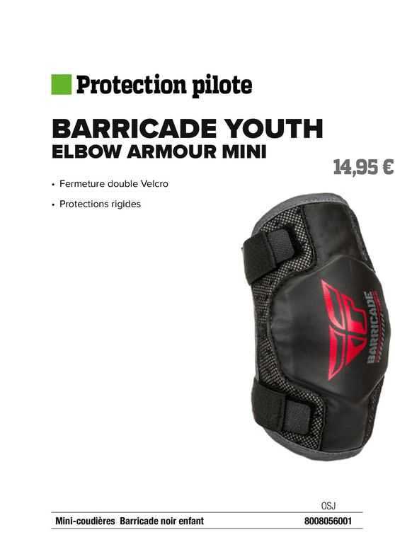 mini-coudères barricade noir enfant fly