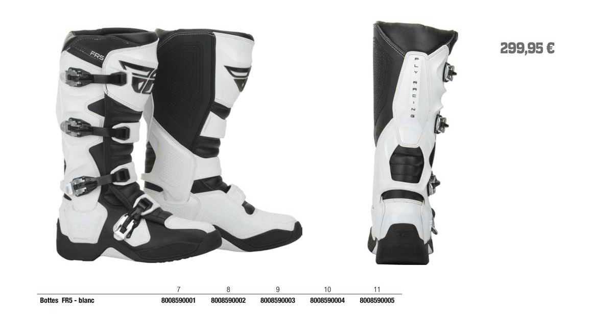 bottes fr5 - blanc fly racing