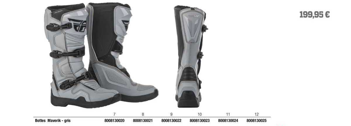 bottes maverik - gris fly racing