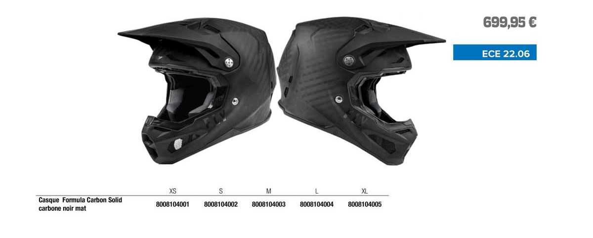 Casque Formula Carbon Solid Carbone Noir Mat