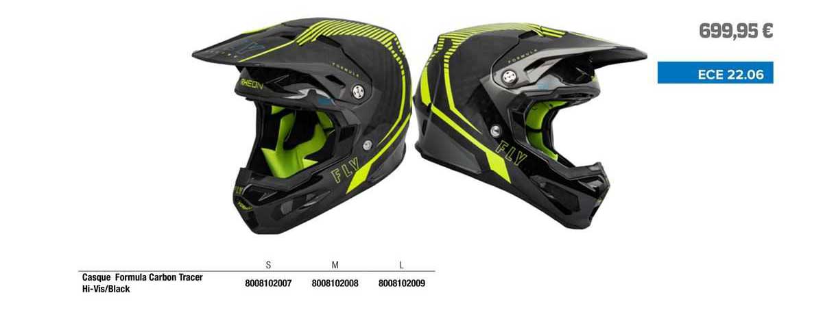 casque formula carbon tracer hi-vis/black fly